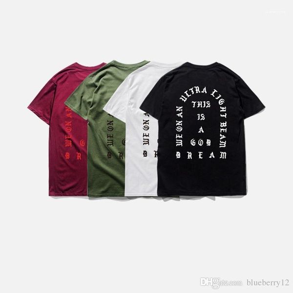 

season3 i feel like pablo tee short sleeves o neck t shirt hip hop letter print tshirt fashion mens, White;black