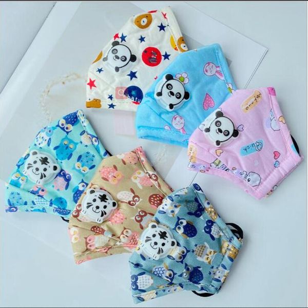 

kid's masks pure cotton children's cartoon mouth cover anti haze breathing valve mask pm2.5 mask without replaceable activated fil