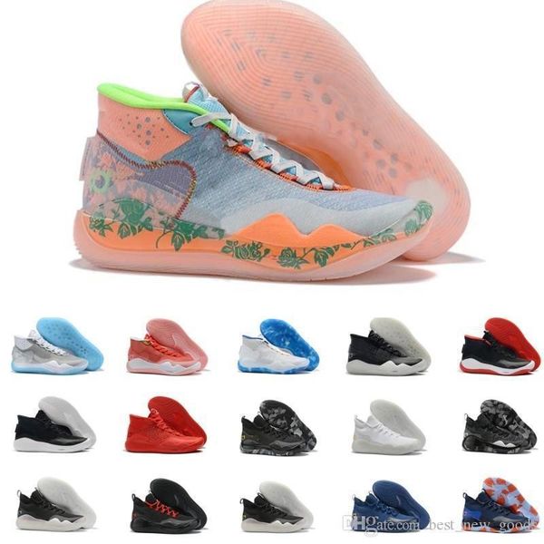 

2019 mvp kevin durant kd 12 anniversary university 12s xii oreo men basketball shoes usa elite kd12 sport sneakers size 40-46