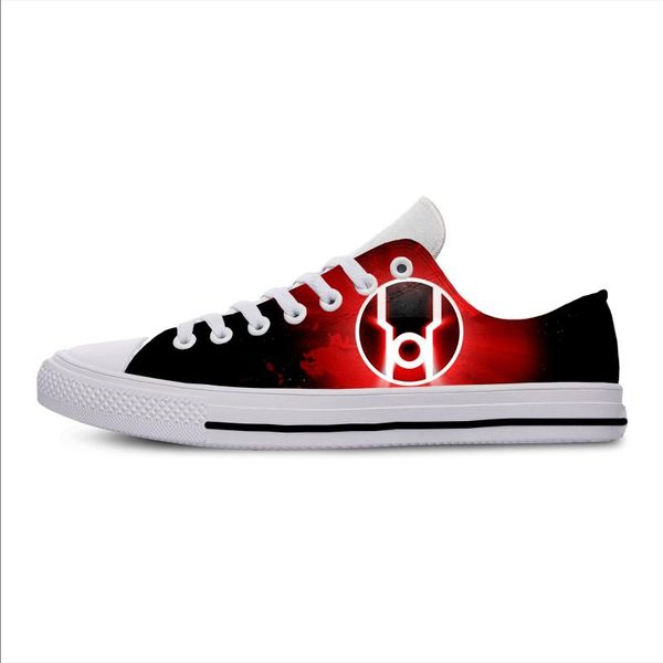 

new 2019 casual 3d print summer red lantern shoes for men women fashion comfortable low shoes, Black