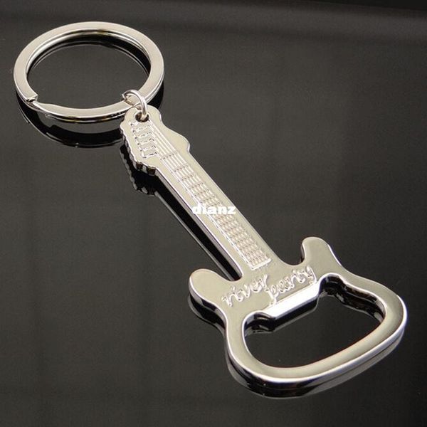 

designer keyring fashion gift zinc alloy beer guitar bottle opener bottle opener keychain keyring key chain key ring, Silver