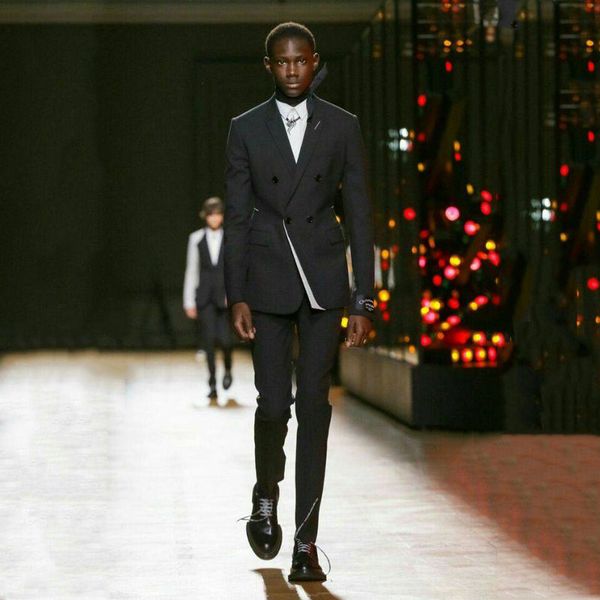 

peaked design men's classic suits for business black coat pants groom tuxedo costume mariage homme man blazer jacket 2piece, White;black