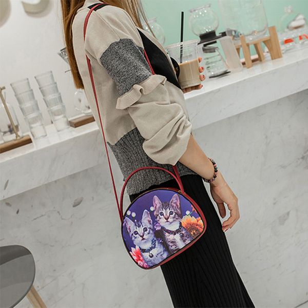 

ladies print handbag pu leather large capacity mobile wallet crossbody bag sale-wt
