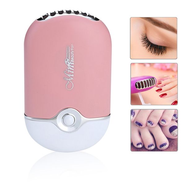 Mini Nail Art Kurutma Fan Taşınabilir Güzellik Lehçe Kurutma Fan Yanlış Kirpik Sanat Tırnak Araçları Için 6 Renkler J0943