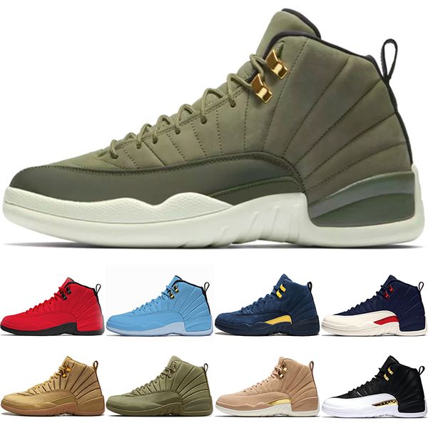 

Basketball Shoes 12 12s Men CP3 Bulls Red University Blue Rush Pink Vachetta College Navy Michigan Mens Athletic Sports Sneakers Size 8-13