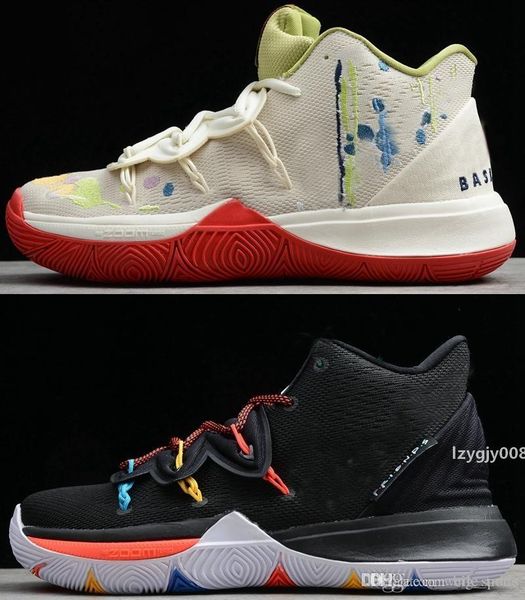 

2019 kyrie 5 v mens basketball shoes trainers irving 5s black white orange red sports sneaker zapatos zapatillas de baloncesto
