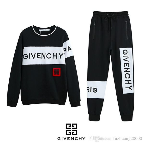 

2019 pring and autumn new men and women with the ame per onality ca ual letter printing long leeved weater lover wild imple uit, Black