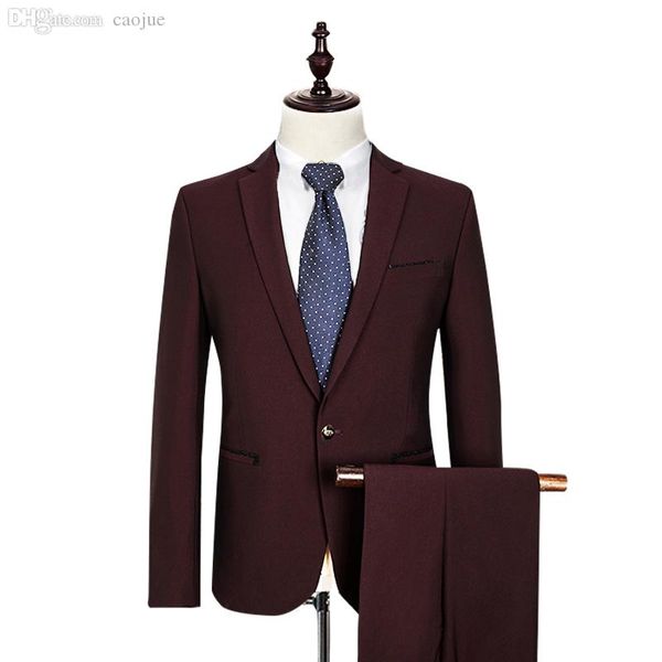 

оптовая продажа-2016 новое поступление высокое качество шерстяное мужское свадебное платье, одна кнопка повседневный костюм мужчины, красное, White;black