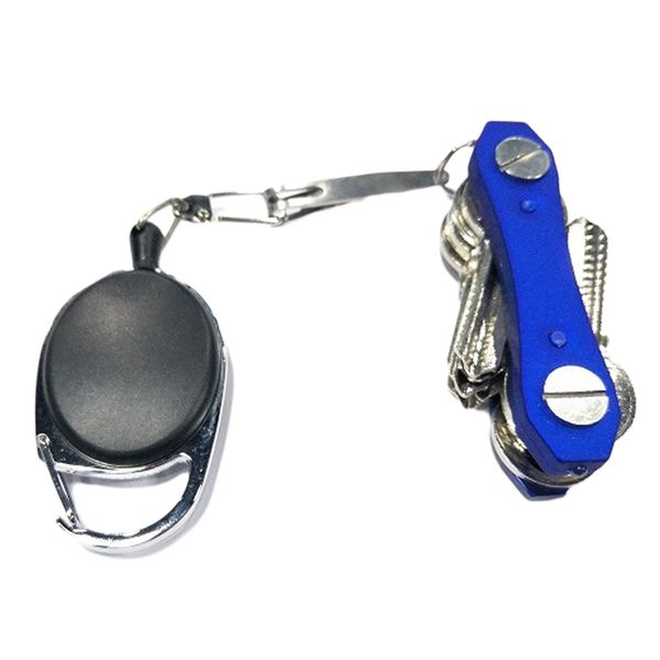 

fly fishing tackle multipurpose knot tool telescopic keychain stretching rope key ring accessories edc tools outdoor camping, Silver