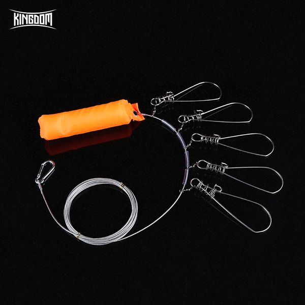 

kingdom 2019 new fishing ropes fishing lock buckle stainless steel live belt float stringer tackle