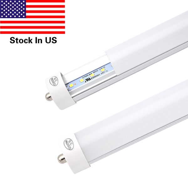 

8 foot led bulb, single pin fa8 led tube, 45watts, dual-ended power, ballast bypass, 4800lumens, 6000k cold white, frosted cover (25 pack