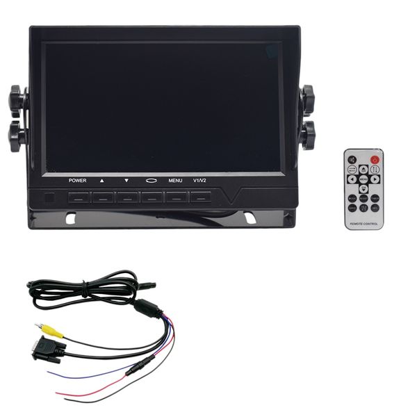 

7 inch tft lcd wired car monitor hd display av1 vga rearview parking system monitors