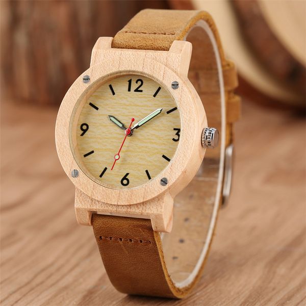 

stylish female wood watch luxury maple wooden ladies genuine leather watch unique girls wristwatches quartz clock new 2019, Slivery;brown