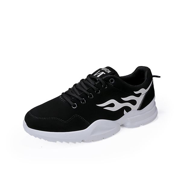 

x77 man spring casual shoes breathable light men lace-up new women s leather shoes wild personality shoes fashion big size 39-46, Black