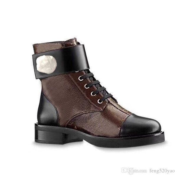 

martin boots designer women flamingos love arrow medal 100% real leather desert boot us5-11 winter metal buckle luxury woman shoes 41 42, Black