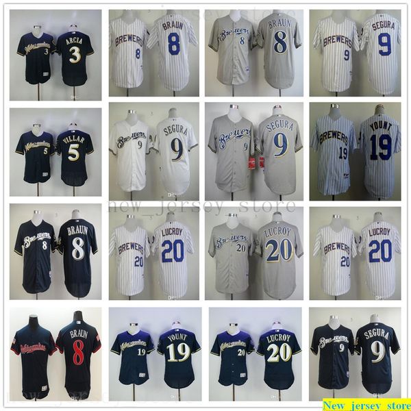 

2019 mens women youth kids 3 orlando arcia jerseys stitched baseball 5 jonathan villar 4 paul molitor 7 eric thames 19 robin yount jersey, Blue;black