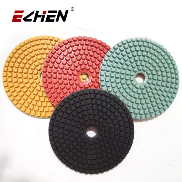 

7 pieces 7 steps wet polishing pads resin bond flexible sanding disc for granite marble quartz stone polisher pad grinders disc