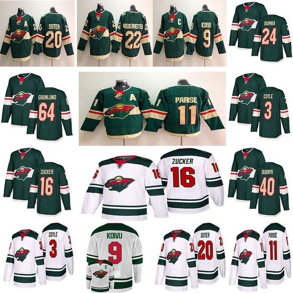 

Minnesota Wild 11 Zach Parise 16 Jason Zucker 22 Nino Niederreiter 40 Devan Dubnyk 64 Mikael Granlund Jerseys