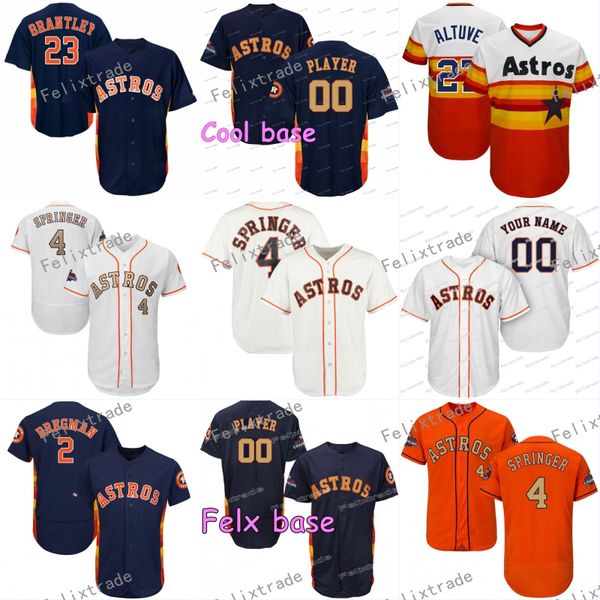 

4 George Springer Houston Alex Bregman Astros Michael Brantley Jose Altuve Carlos Correa Josh Reddick Justin Verlander Gurriel Jerseys