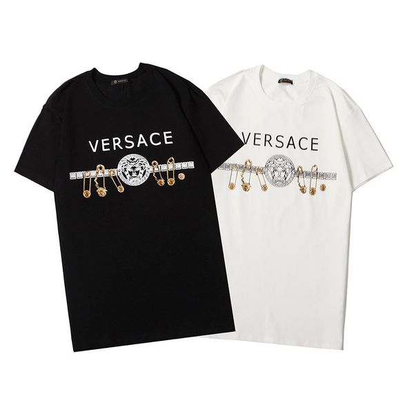 

20ss/versace men fashion t-shirt luxury casual wild t-shirt salling new loose t-shirts cotton comfortable outdoor t-shirt -2xl, White;black