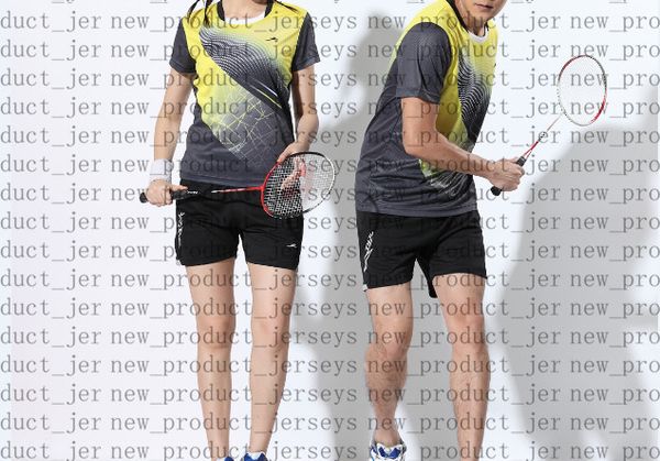 

23 badminton wear couple 45 models 3631 t-shirt 313 short-sleeved 25 quick-drying color matching prints not faded table tennis 35 sportswear, White;yellow