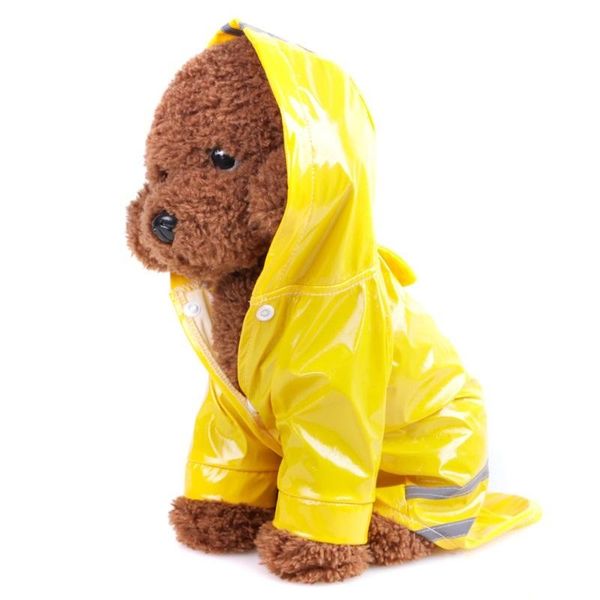 

puppy cat rain coat candy color rainwear pu reflection dog anti wetting creative fashion pet supplies 11 5md ii