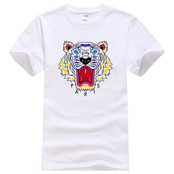 

Digital Printed For Mens Designer Tshirts Short Sleeved O-neck Tiger Head Tees Men High Street Tees
