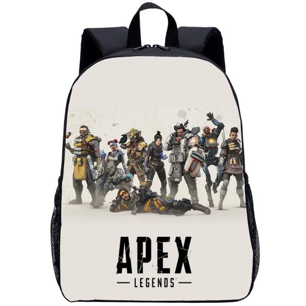 

15-inch game apex children bags for boys kids student backpack 3d printing book bag school bags backpack gift