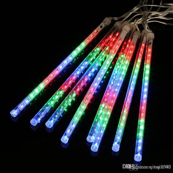 

Multi-Color 13.1ft Метеоритный Дождь Трубы Дождя 8 LED Рождественские Огни Свадьба Сад Xmas Str