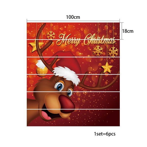 

merry christmas deer print diy decorative stair stickers