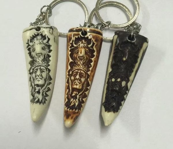 

20 pcs punk men vintage hip hop mixed color chief accessories keychain, Slivery;golden