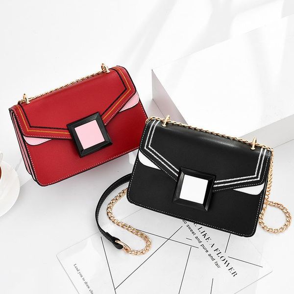 

ma'am bag 2019 woman package small square package pu skin single shoulder satchel