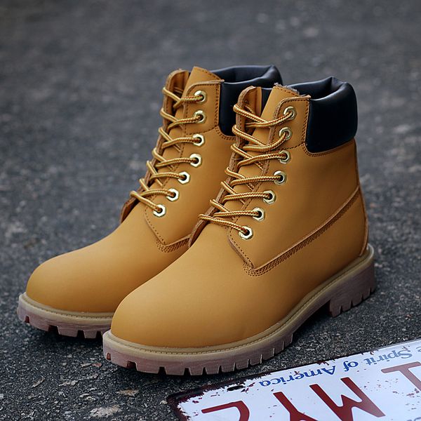 

classic suede leather boots men 2019 winter keep warm snow boots men ankle comfortable work shoes plus size hx-088, Black