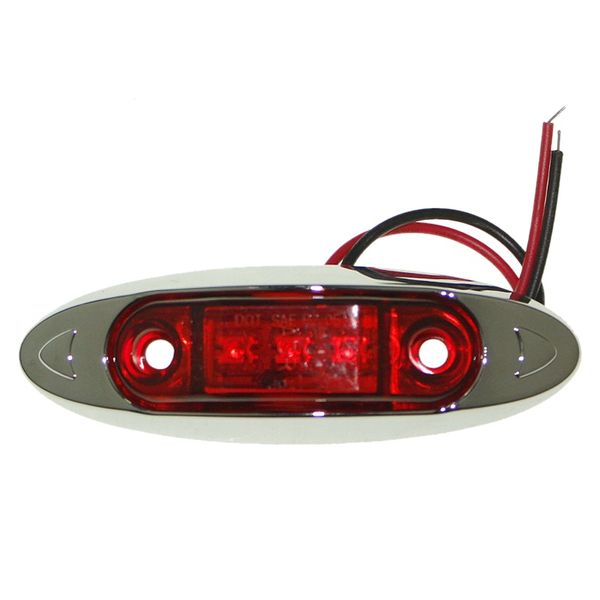 Sencart 1 Pc 3 x 2835 Red LED Apuramento Lado Marcador de Luz Do Caminhão Van Reboque Do Carro Lâmpada DC12V