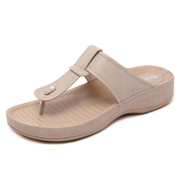 

female shoes rivet home slippers women's big size med on a wedge slides 2020 massage soft wedges fabric casual basic retro pu, Black