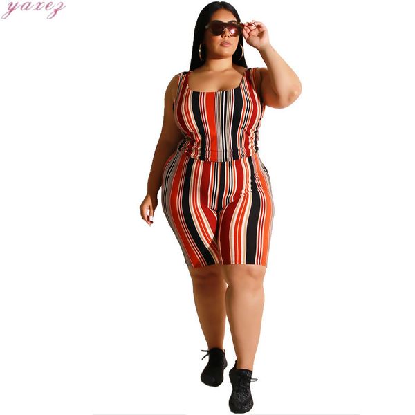 

2020 striped женщин спортивный костюм костюм без рукавов crop top и bodycon шорты 2 шт набор тренировки спортивные костюмы женский повседнев, White