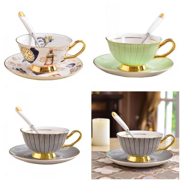 

bone china stripe cup тарелка костюм послеобеденный чай массажер цветок печати кружка кофе с ручкой dish многоцветный изысканный 26ydb c1