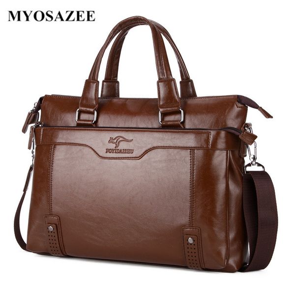 

Мода Марка бизнес мужчины портфель сумка мужской PU кожа ноутбук сумка простой Cross