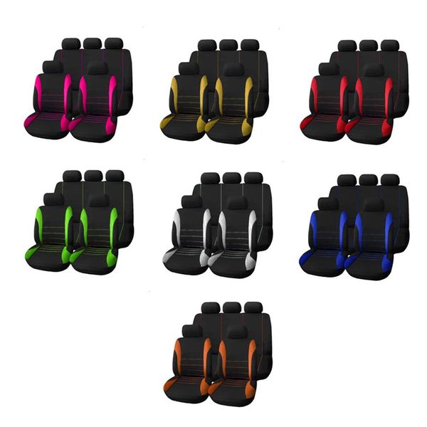 

9pcs/set car seat cover comfortable dustproof seat protectors pad cover universal full covers for vehicle cars