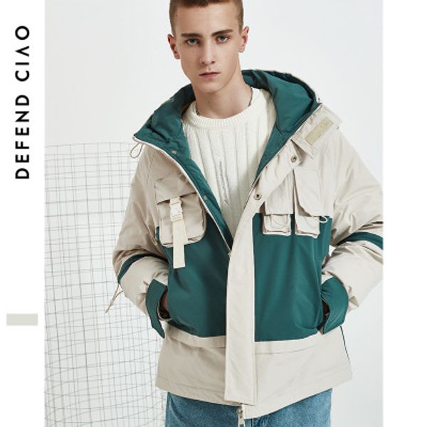 

mens designer thick jackets luxury boys down coat with pockets brand casual warm hooded jacket mens winter clothes wholesale 2019, Black;brown