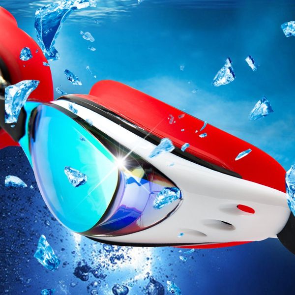 

men women children electroplate waterproof swim glasses swim eyewear silicone anti fog uv protection swimming goggles