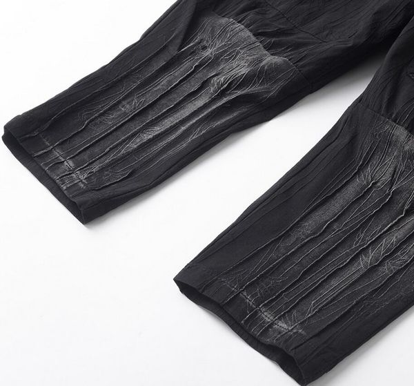 

new 2017 men's clothing fashion bigbang gd singer hair stylist summer stitching casual pants capri pants costumes, Black