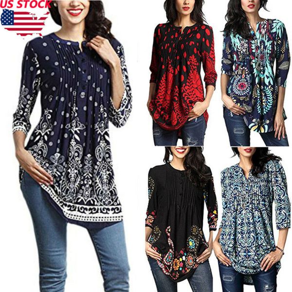 

2020 new summer women print short sleeve blouses shirts for women casual loose ladies female plus size clothing s xl