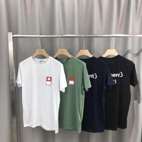 

милан шоу мужской моды дизайнер роскошной классическая вышивка лето футболка скейтборд футболка хлопок короткий рукав мужской женщин оптовые, White