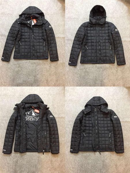 

fashion 19ss brand for men hooded winter jacket parka cotton male clothe warm autumn windbreaker men designer eur size xxxl real pic, Black