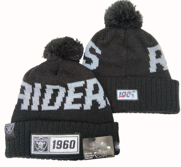

2020 winter raider beanie skull hats knitted script cuff wool cuffed sideline home official beanies sport knit hat bonnet warm cap 00, Black;purple