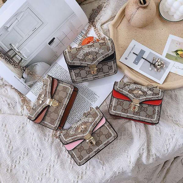 

kids designer bags spring korean kids classic letter printed mini bags baby girls cartoon princess purse children purse kids gifts, White