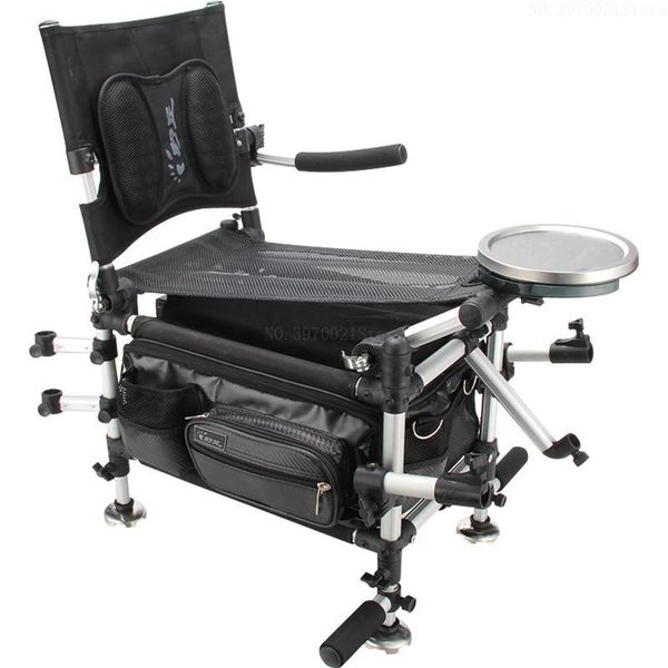 

camp furniture aluminum alloy fishing chairs box 2in1 multifunctional folding & lifting portable chair shoulders bearing 200kg