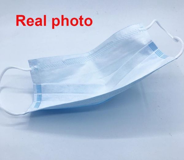 

men dhl 50pcs masks disposable protective mask 3 layers kn95 dustproof facial protective cover masks maldehyde prevent n95 kn95 ffp3