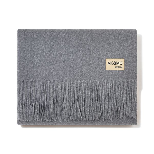 

2019 scarf woman autumn winter copy cashmere scarf versatile korean version of the long thermal shawl simple, Blue;gray